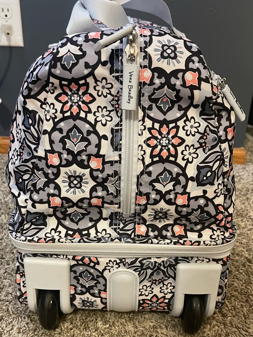 Vera Bradley Lisbon Medallion wheeled carry-on duffle - Picture 5 of 11